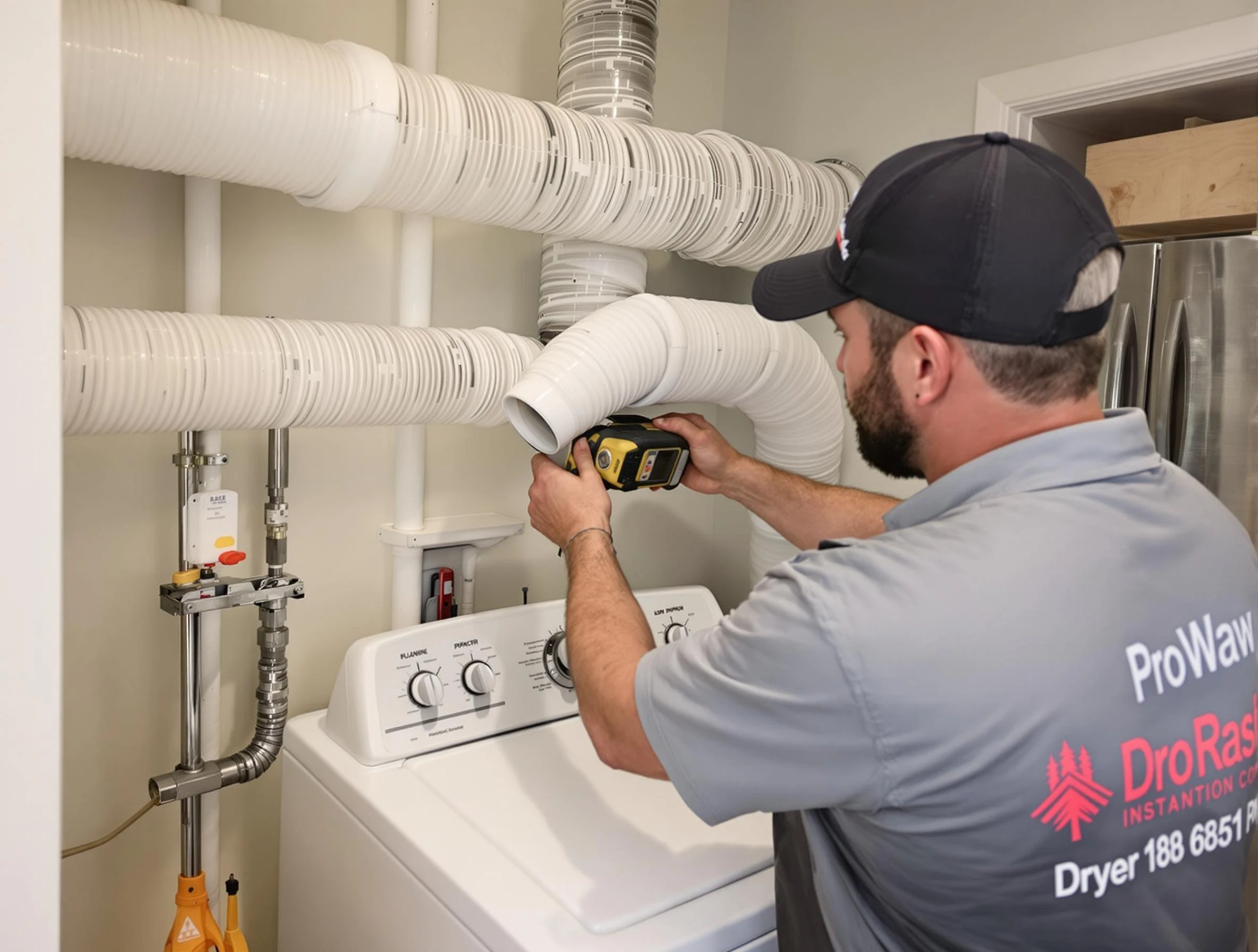 Professional dryer vent hose installation by Allegheny Dryer Vent Cleaning in Allegheny