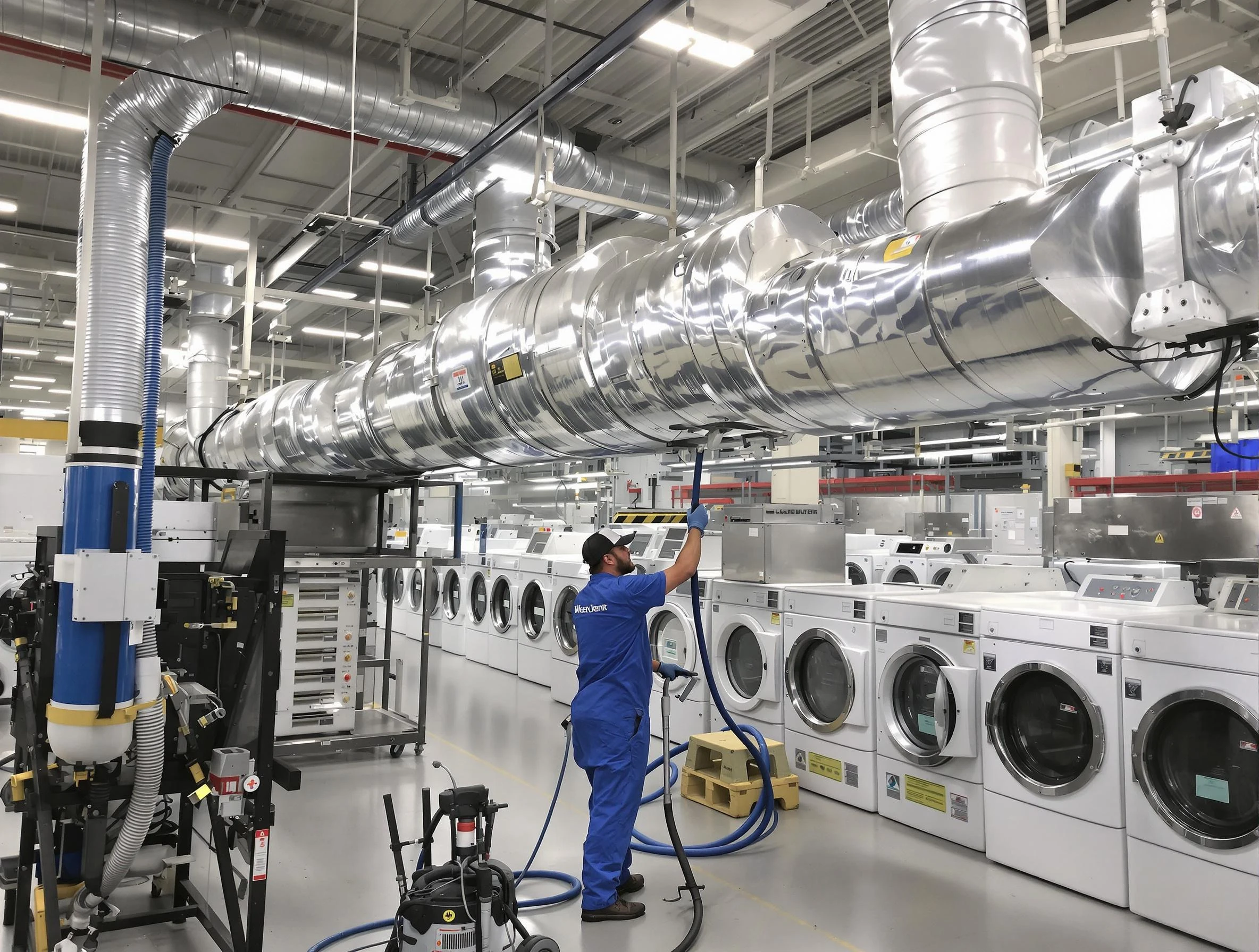 Allegheny Dryer Vent Cleaning team performing heavy-duty industrial dryer vent cleaning in Allegheny