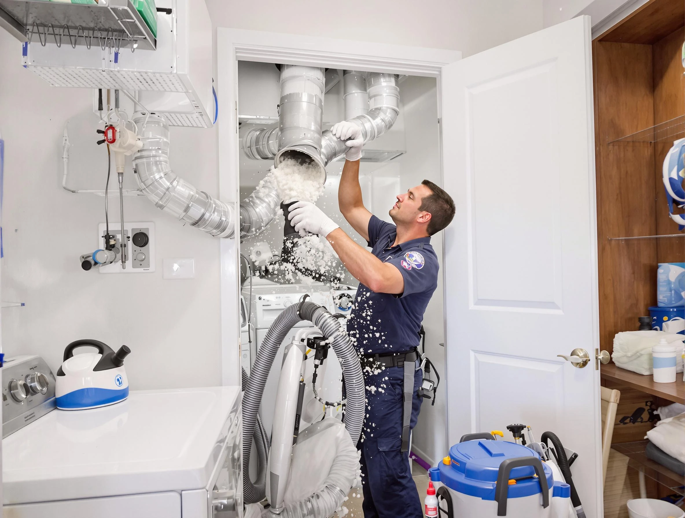 Allegheny Dryer Vent Cleaning technician delivering thorough residential dryer vent cleaning service in Allegheny